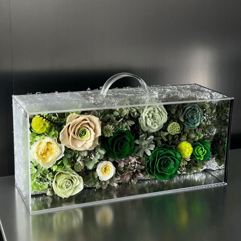 Rectangular Hand-held Box Preserved Flower