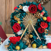 Christmas Green Ferris Wheel Preserved Flower