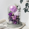 Carnation Rose Glass Cover Preserved Flower Ornaments