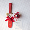 PU Leather Preserved Flower Bag Keychain
