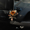 Mini Car Mounted Sunflower Flower Bouquet Air Outlet Decoration Eternal Flower Keychain Home Decoration
