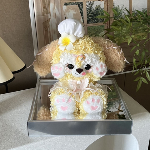 Light Yellow Puppy Acrylic Preserved Flower