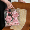 Portable Acrylic Small Square Box Preserved Flower