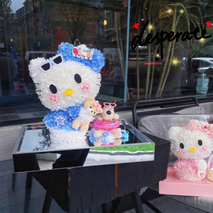 Blue Hello Kitty Acrylic Preserved Flower