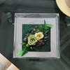 Two Roses Small Square Box Preserved Flower