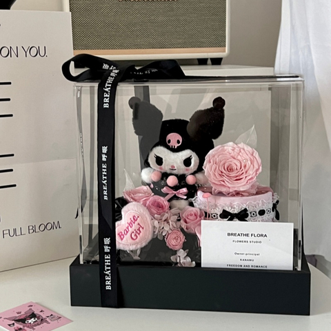 Kuromi Rose Cake Preserved Flower
