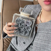 Square Bottle Box Grey Rose Preserved Flower
