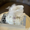 Swan Shape Acrylic Rose Preserved Flower