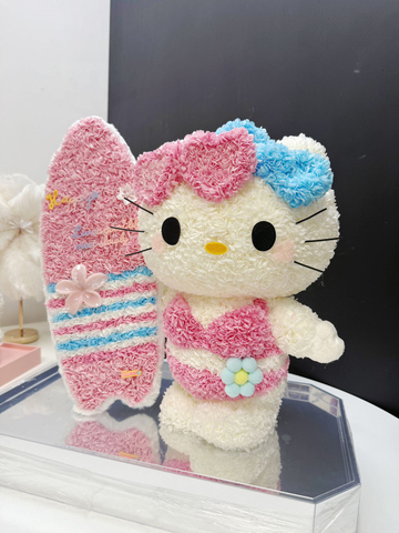 Valentine's Day New Surfboard HelloKitty Eternal Flower Hello Kitty Ornament Gift Box