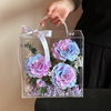 Portable Acrylic Small Square Box Preserved Flower