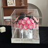 Bow Rose Hug Bucket Preserved Flower