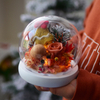 Christmas Ball Glass Dome Preserved Flower