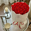 White Lace Wrapped Red Rose Preserved Flower