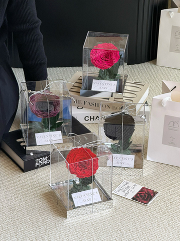 Exquisite Single Rose Acrylic Eternal Flower Box