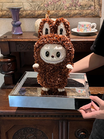 New Valentine's Day Zimomo Big Leader Labubu Eternal Flower Doll Gift Box Home Decor