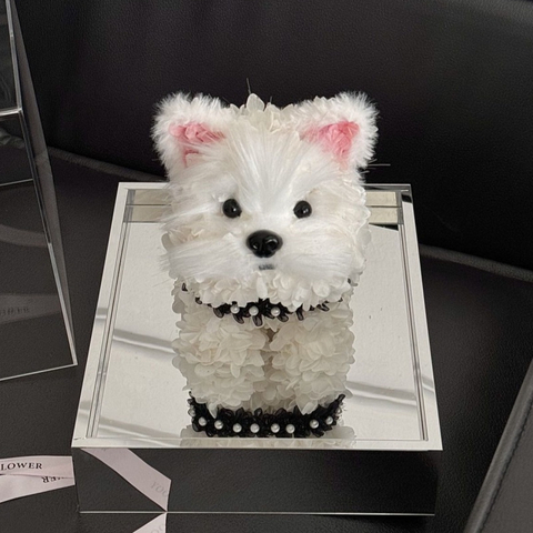 West Highland White Terrier Puppy Preserved Flower