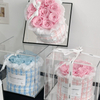 Bow Ribbon Rose Hug Bucket Preserved Flower