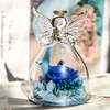 Angel's Wings Glass Cover DIY Eternal Rose Valentine's Day Christmas Decoration Birthday Gift Home Decor