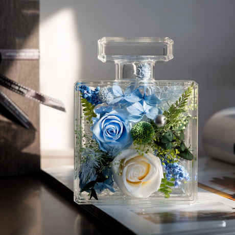 Perfume Bottle Acrylic Rose Preserved Flower
