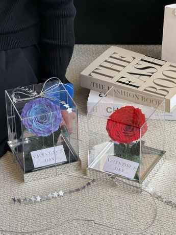 Exquisite Single Rose Acrylic Eternal Flower Box