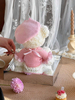 Pink beret bear preserved flower