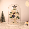 Christmas Eve Glass Cover Eternal True Flower Hydrangea Christmas Tree Gift Box for Boyfriend And Girlfriend