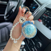Pearl Chain Rose Eternal Flower Keychain Holiday Gift DIY Accessories Valentine's Day Gift Women's Flower Ball