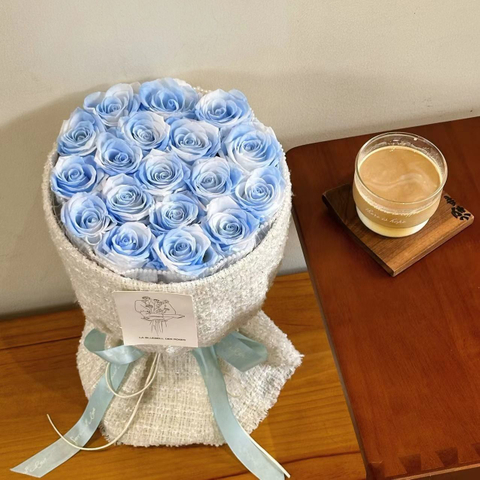 Two-color Gradient Preserved Flower Rose Bouquet