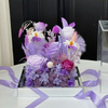 Purple Acrylic Vegetation Shape Preserved Flower
