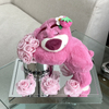Lovely Lotso Plush Doll Hug Bucket Preserved Flower