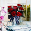 Eight Roses Hug Bucket Preserved Flower