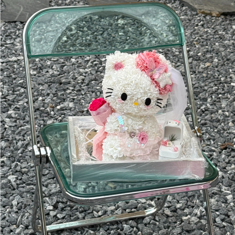 Wedding Dress Hello Kitty Preserved Flower