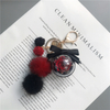 Cute Eternal Flower Car Keychain Bag Pendant Accessories Fur Sable Ball