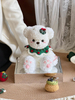 Christmas Eternal Hydrangea Flower Lily Bear Doll Gift Box for Girl Friends And Best Friends