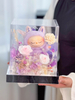 New Cute Labubu Garden Acrylic Eternal Flower Doll Gift Box Decoration Labubu Doll Valentine's Day Gift Finished Product