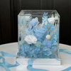 Blue Acrylic Vegetation Shape Preserved Flower