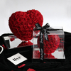 Three-Dimensional Heart Shaped Acrylic Preserved Flower