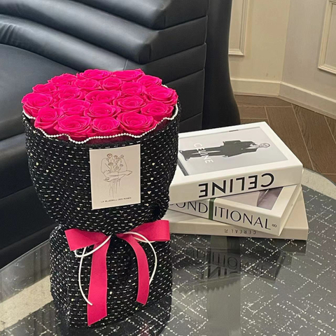 Black Package Rose Red Rose Preserved Flower